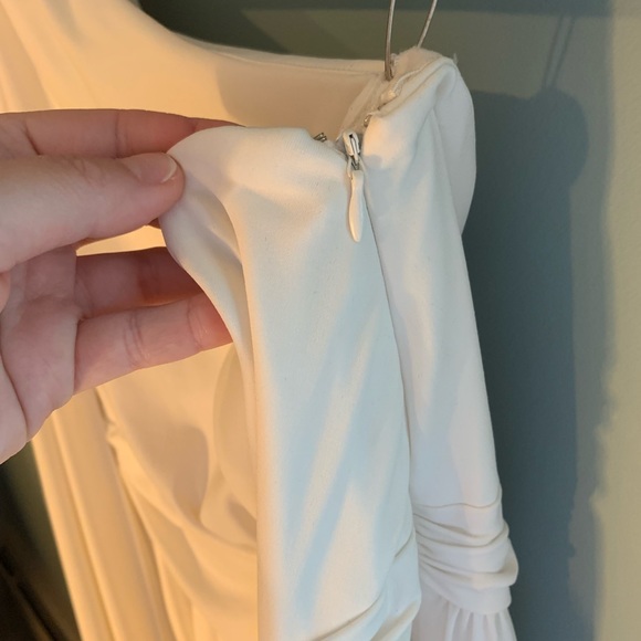 White Maggie London One-Shoulder Dress - Picture 4 of 9